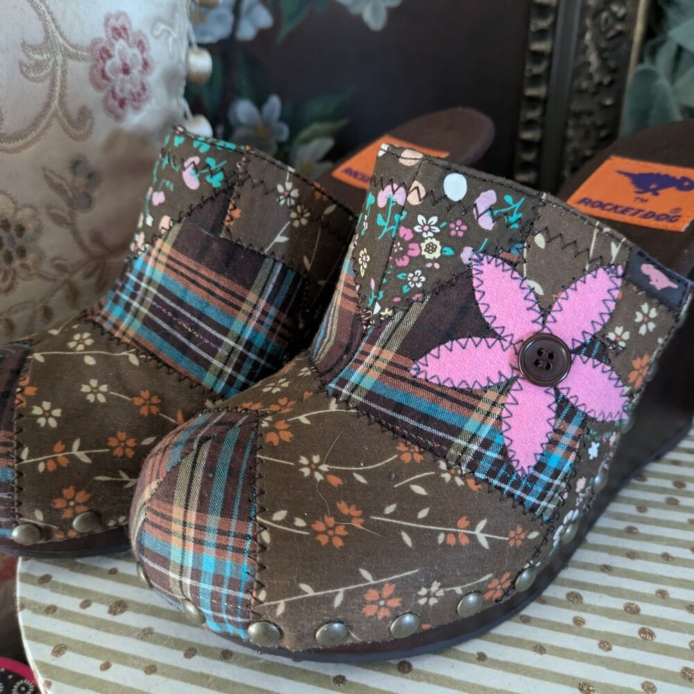 Rocket Dog patchwork Clogs